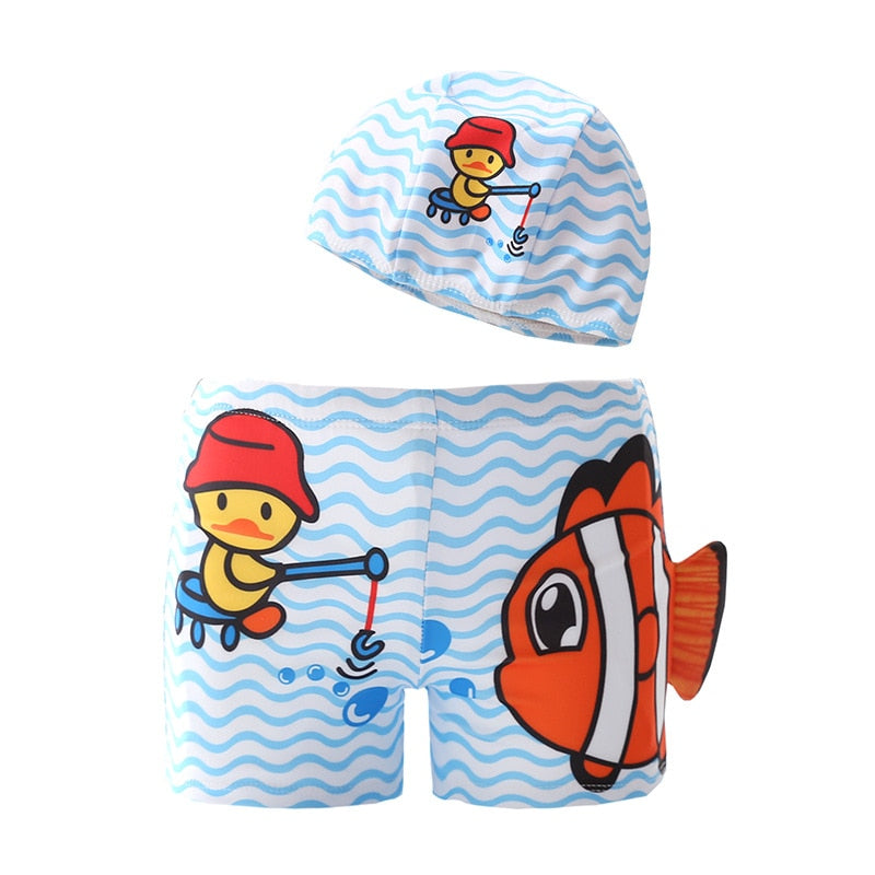 Conjunto sunga Infantil com touca - Animais