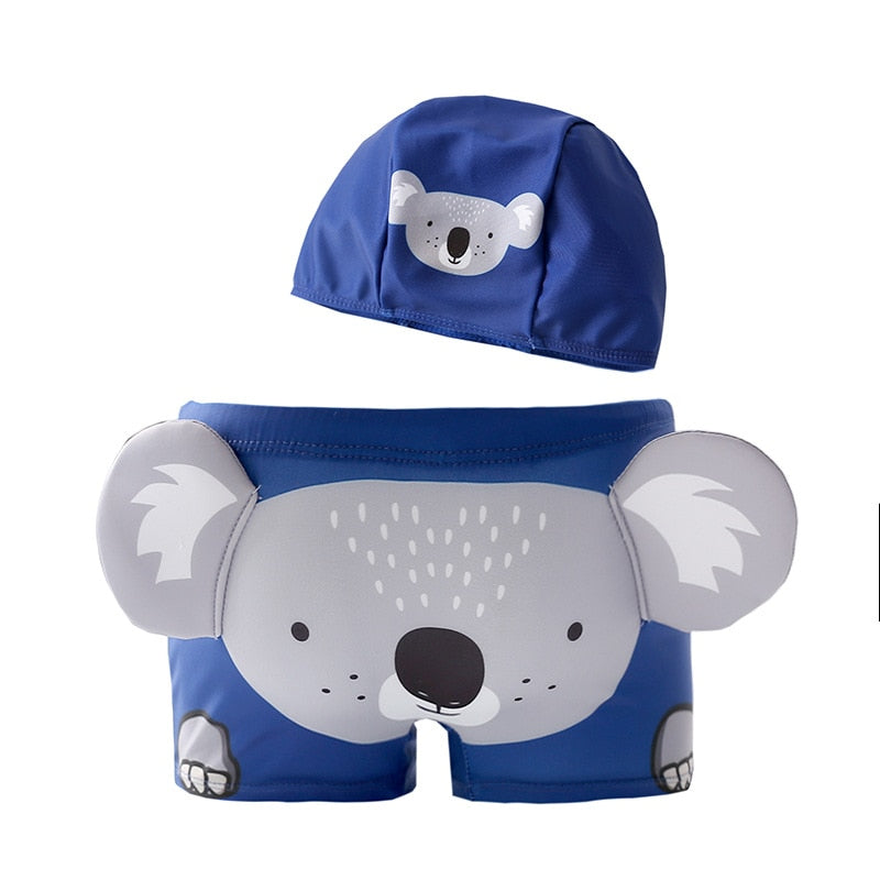 Conjunto sunga Infantil com touca - Animais