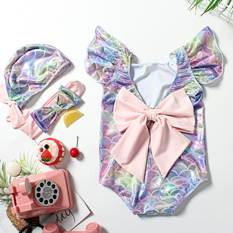 Conjunto de Banho Infantil Femino Com Proteção UV VB0048
