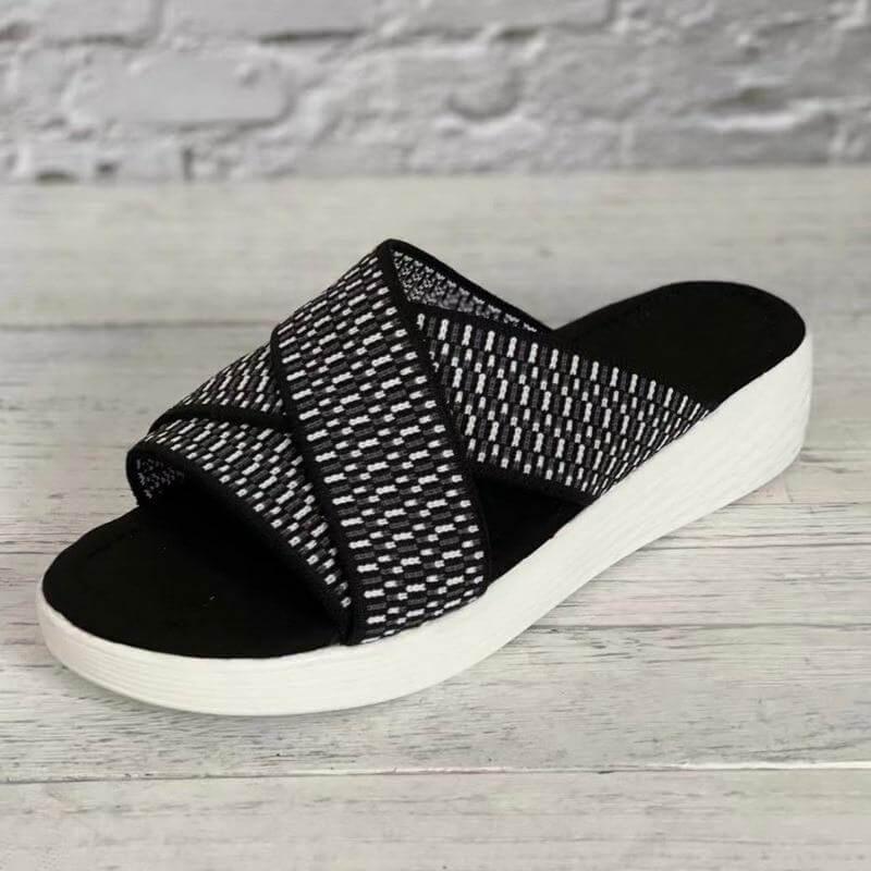 Sandália Feminina Cross - Elegante Confortável Moda Casual