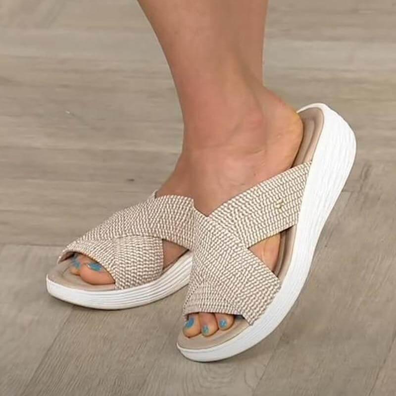 Sandália Feminina Cross - Elegante Confortável Moda Casual