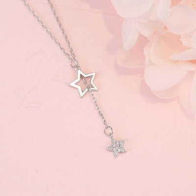 Colar Italiano Estrelar - Prata 925