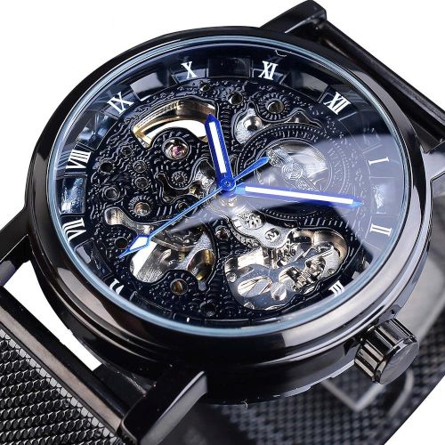 Reloj de fondo transparente casual de lujo Winner