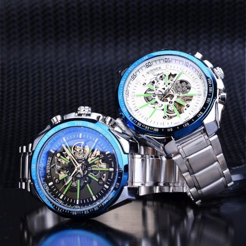 Reloj Winner Golden Blue Light