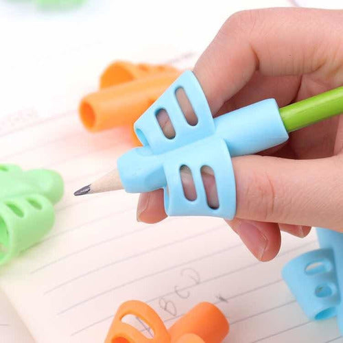 Correção Da Escrita e Suporte De Silicone Para Aprendizagem - Kit 3 Unidades