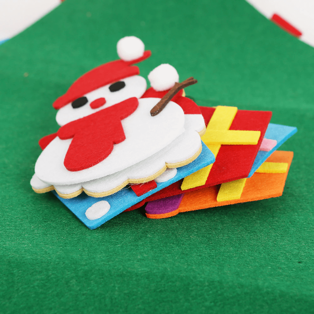 Árvore De Natal Infantil Fun Tree - Montessori 32 Peças + Luzinhas Led