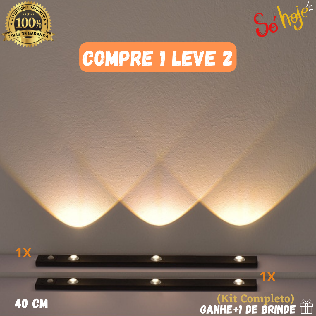 Kit 2 Luminárias Recarregável com sensor de movimento (COMPRE 1 LEVE 2)