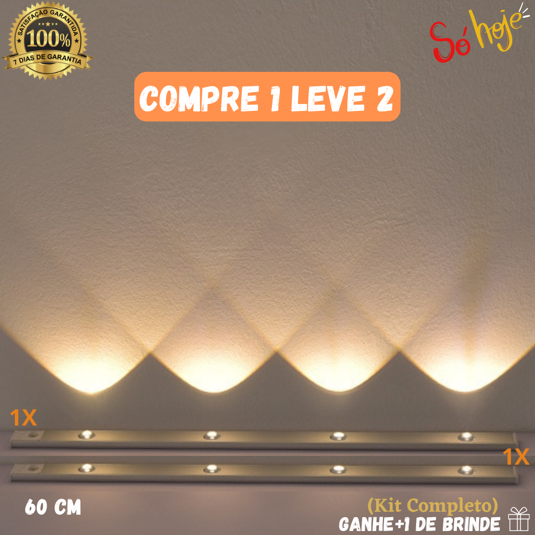 Kit 2 Luminárias Recarregável com sensor de movimento (COMPRE 1 LEVE 2)