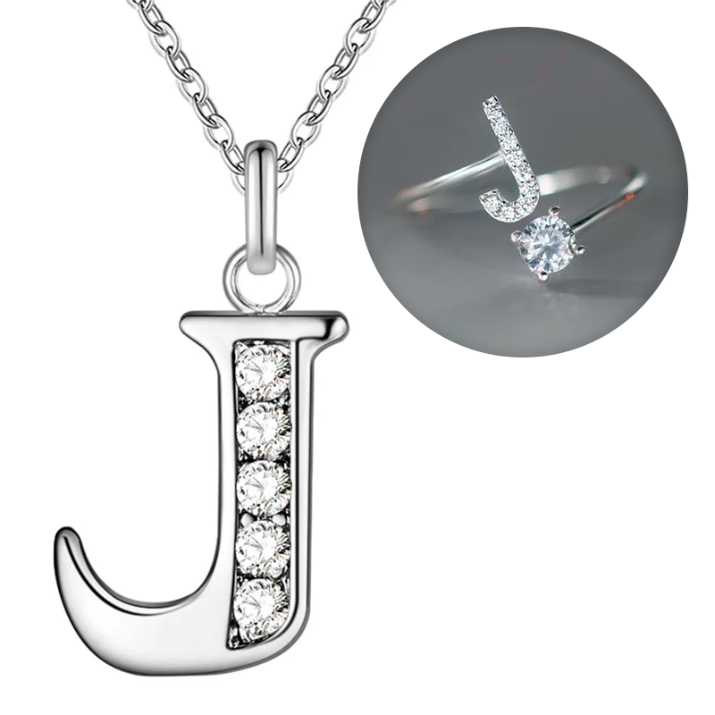 Colar Cravejado Personalizado em Prata 925 Azzy | +Anel de Prata Ajustável (Brinde)