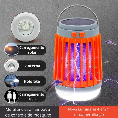 LÂMPADA MATA MOSQUITO RECARREGÁVEL PORTÁTIL