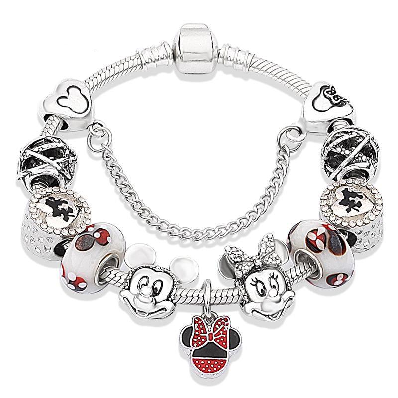 Pulseira com Berloques Mickey e Minnie - Edição Disney™