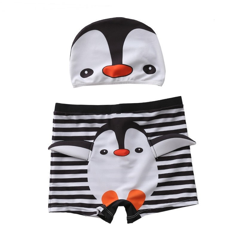 Conjunto sunga Infantil com touca -  Animais