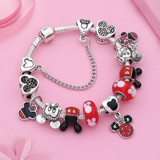 Pulseira com Berloques Mickey e Minnie - Edição Disney™