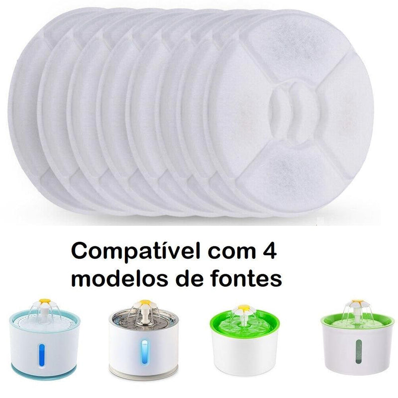 Filtro Vegetal com carvão ativo p/ Fontes de Água Pet