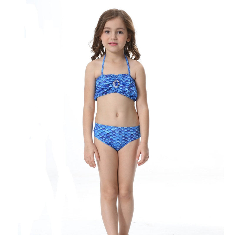 Conjunto de Praia Infantil Feminino Biquíni + Cauda Sereia