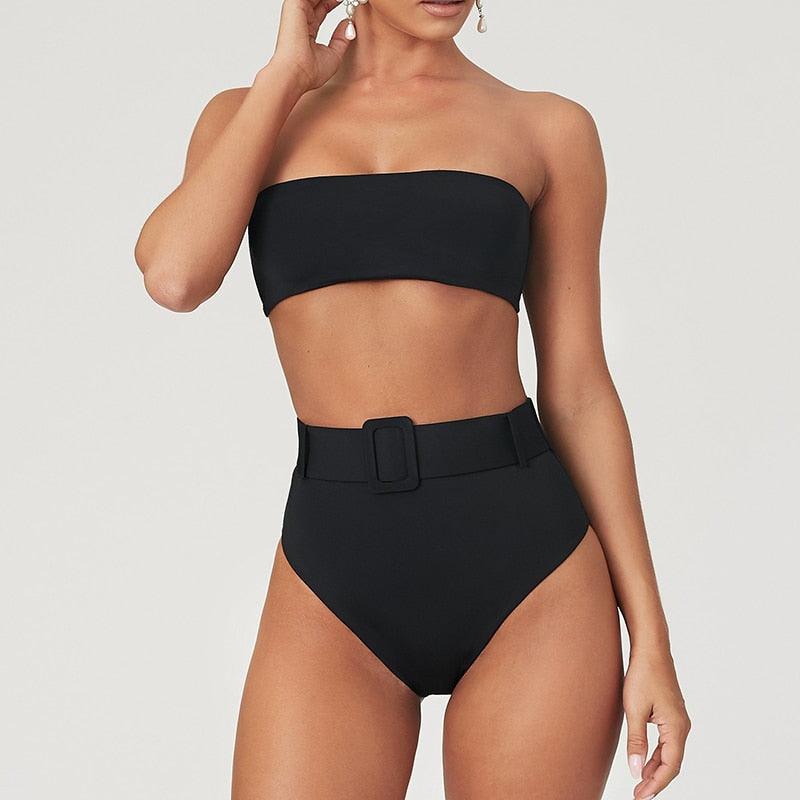 Biquíni Feminino Bea Hot Pants Cintura Alta Moda Praia Verão