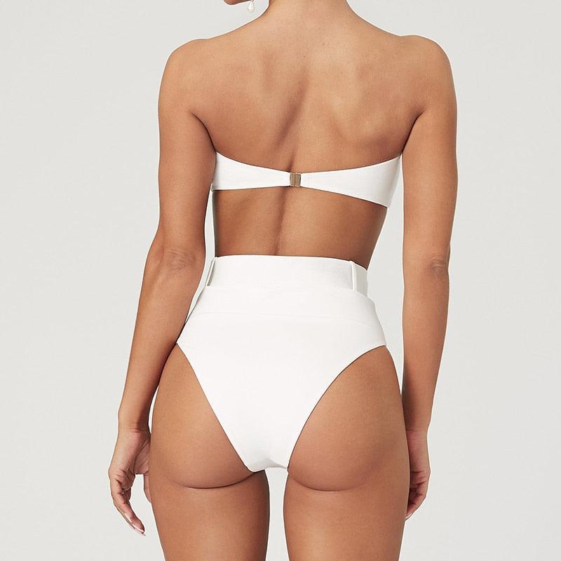 Biquíni Feminino Bea Hot Pants Cintura Alta Moda Praia Verão