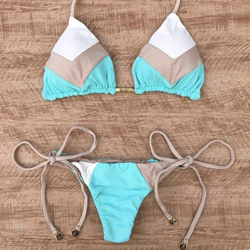 Biquíni Feminino Sunshine 3 Cores 2 Peças Empina Bumbum Moda Praia Verão