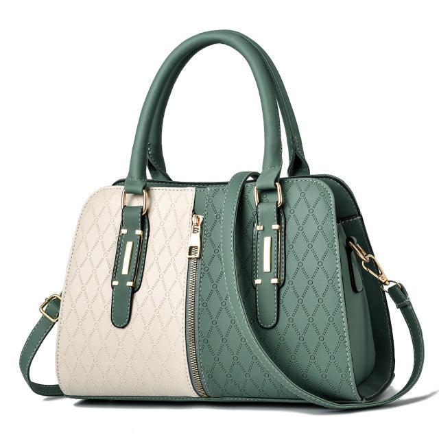 Bolsa Feminina Anne Duo Color - Estilo Casual em Couro Ecológico