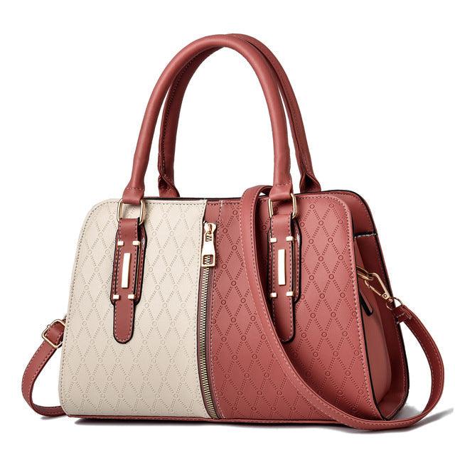 Bolsa Feminina Anne Duo Color - Estilo Casual em Couro Ecológico