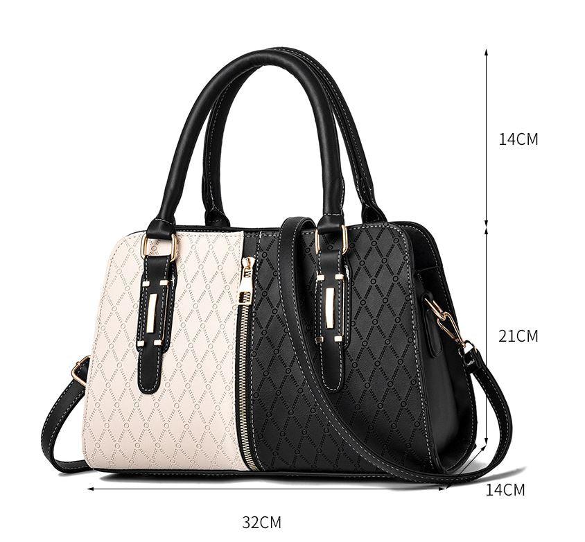 Bolsa Feminina Anne Duo Color - Estilo Casual em Couro Ecológico