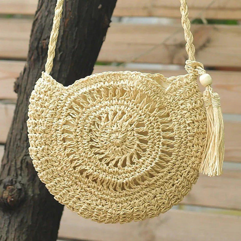 Bolsa Feminina Artesanal Sun Tiracolo Moda Praia Verão