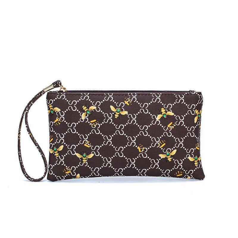 Bolsa Feminina de Mão Bee Clutch Estampada Carteira