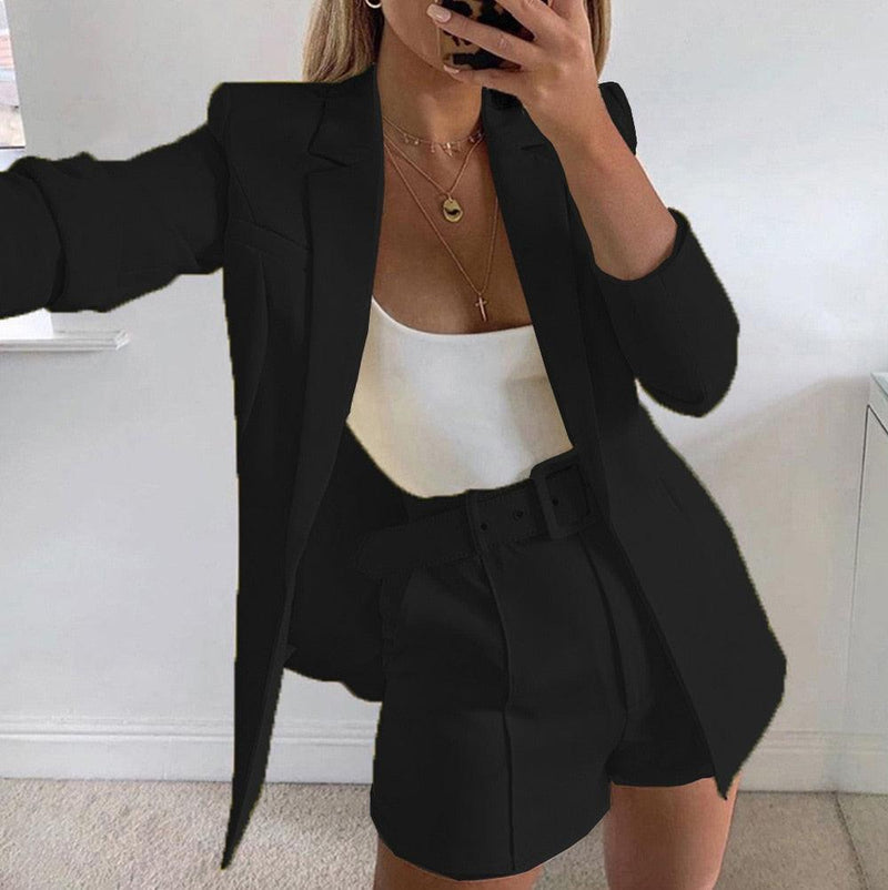 Conjunto Feminino Aline - Blazer, Short e Cinto