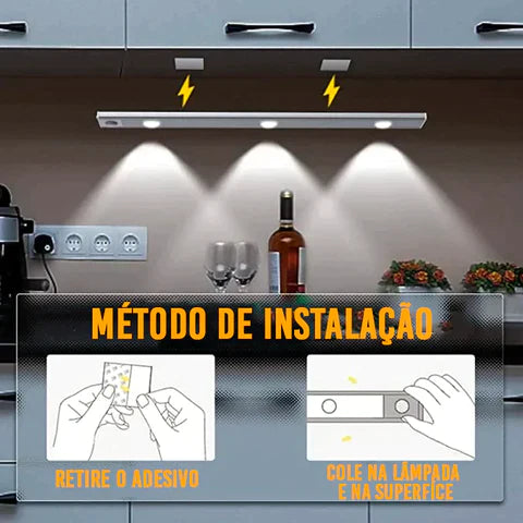 Luminária Recarregável Smart Led com sensor de movimento