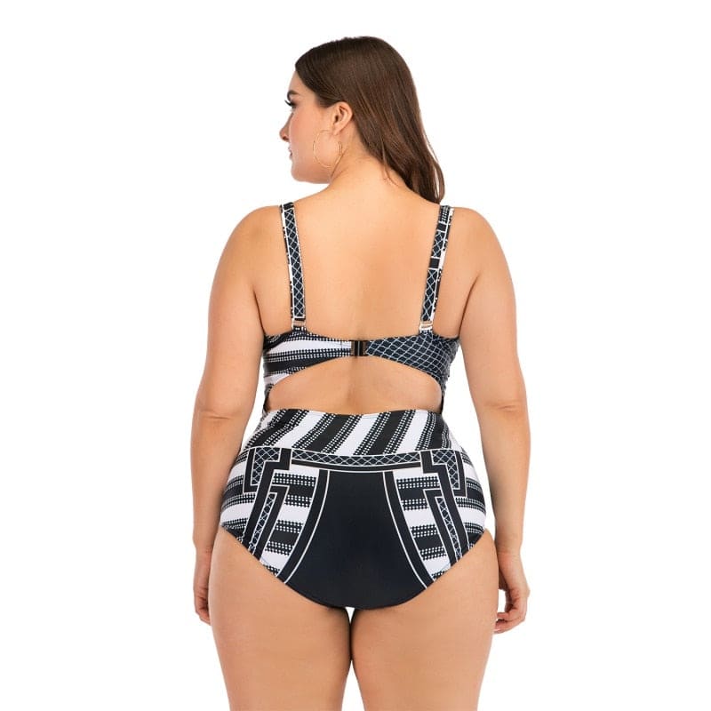 Maiô Feminino Plus Size Cintura Alta Hot Pant