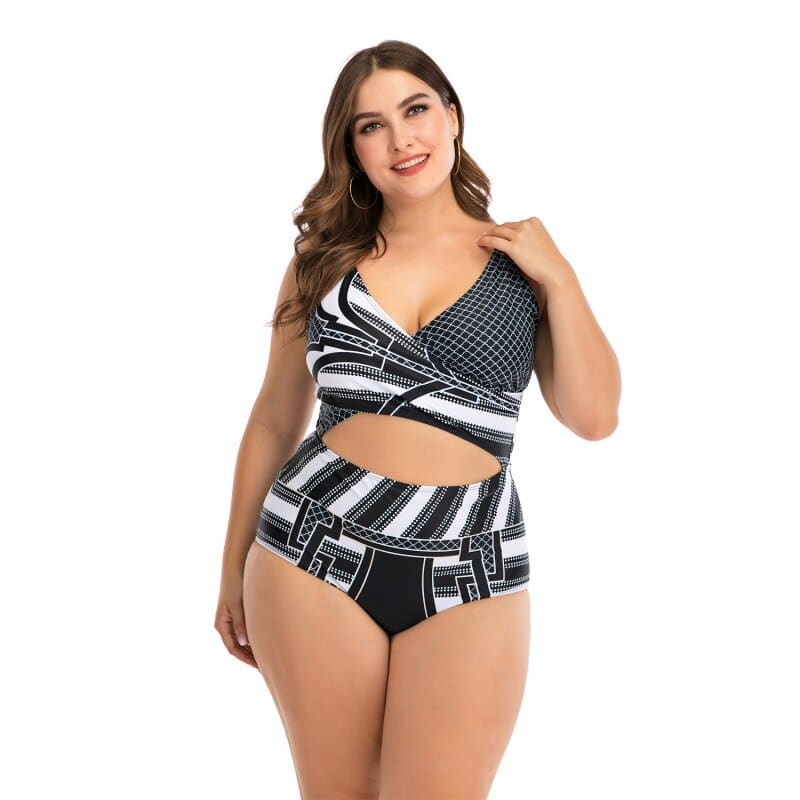 Maiô Feminino Plus Size Cintura Alta Hot Pant