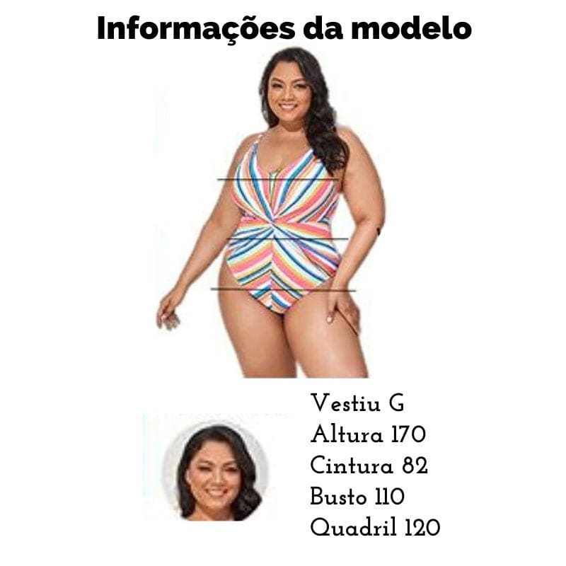 Maiô Feminino Plus Size Moda Praia 2022