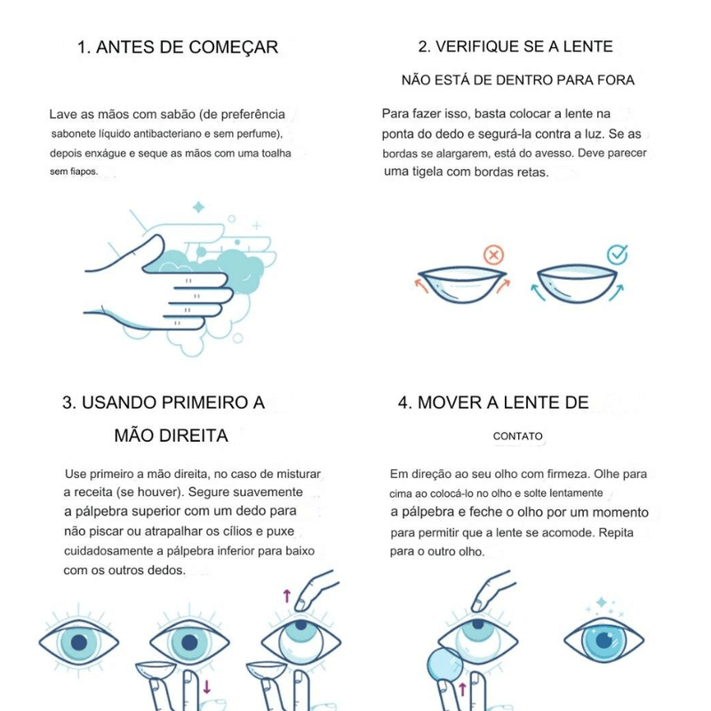 Lentes de Contato Coloridas Polar Light Colors - Sem Grau e Miopia