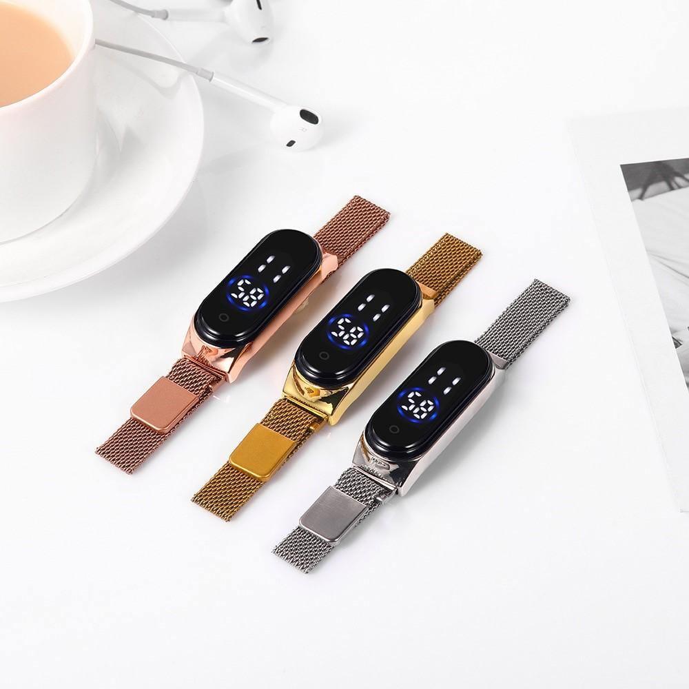 Relógio Digital Led Pulseira Magnética Touch - Controle Seu Tempo Com Estilo