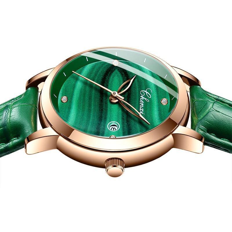 Relógio Feminino Female à Prova D'água - Pulseira em Couro Sintético Quartz