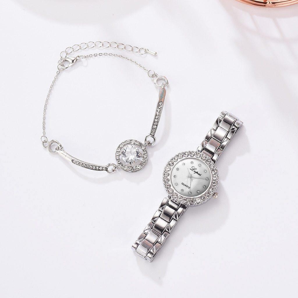 Relógio Feminino Luxury Gold + Bracelete Grátis