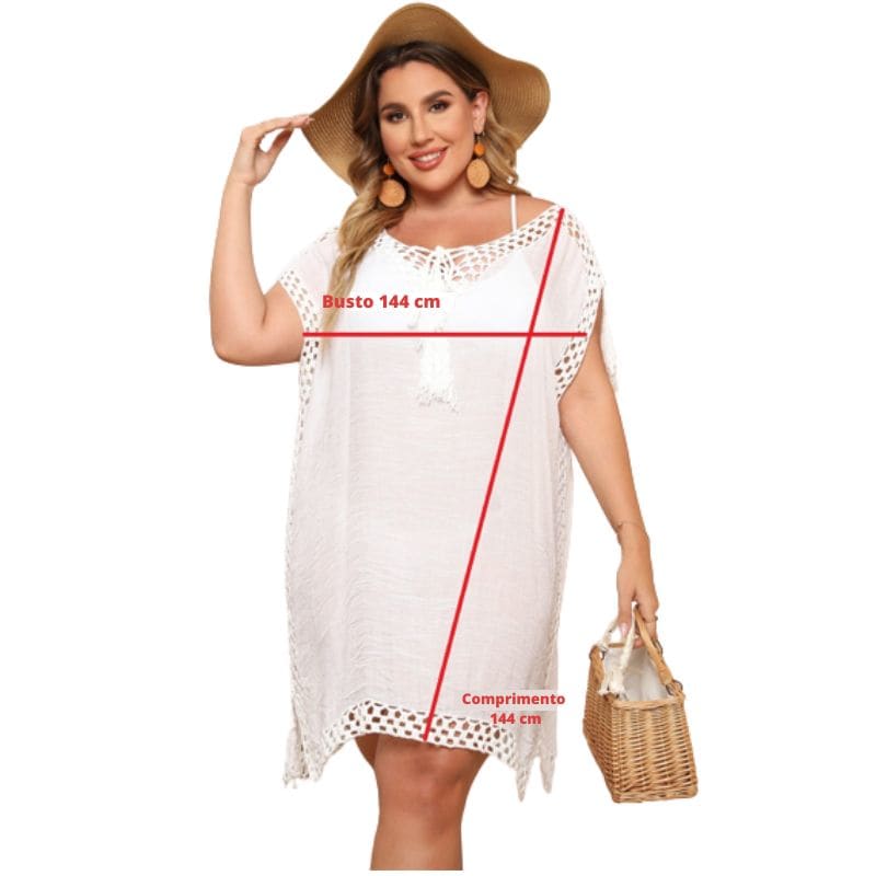Saída de Praia Feminina Plus Size