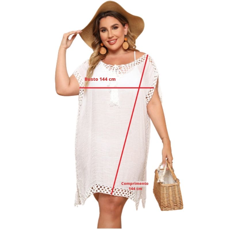 Saída de Praia Feminina Plus Size