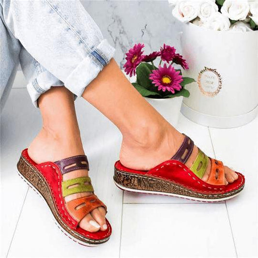 Sandália Feminina Color Flex - Elegante Confortável  Moda Casual