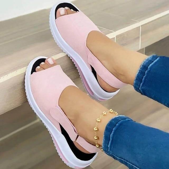 Sandália Feminina Feet - Elegante Confortável  Moda Casual