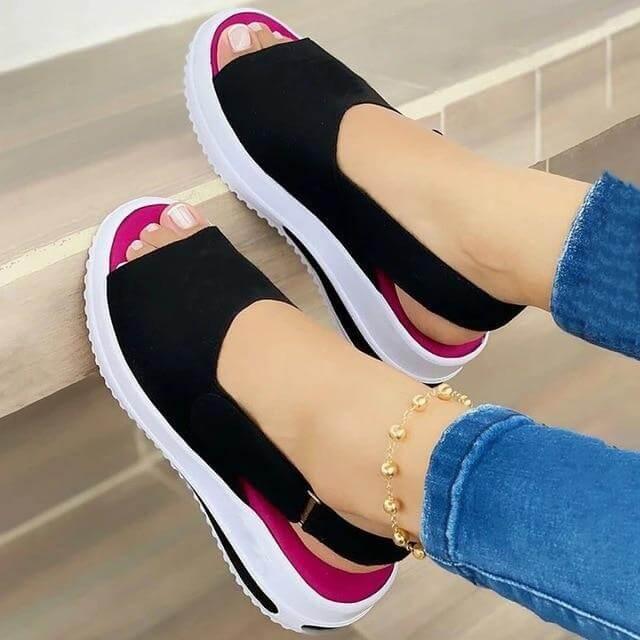 Sandália Feminina Feet - Elegante Confortável  Moda Casual