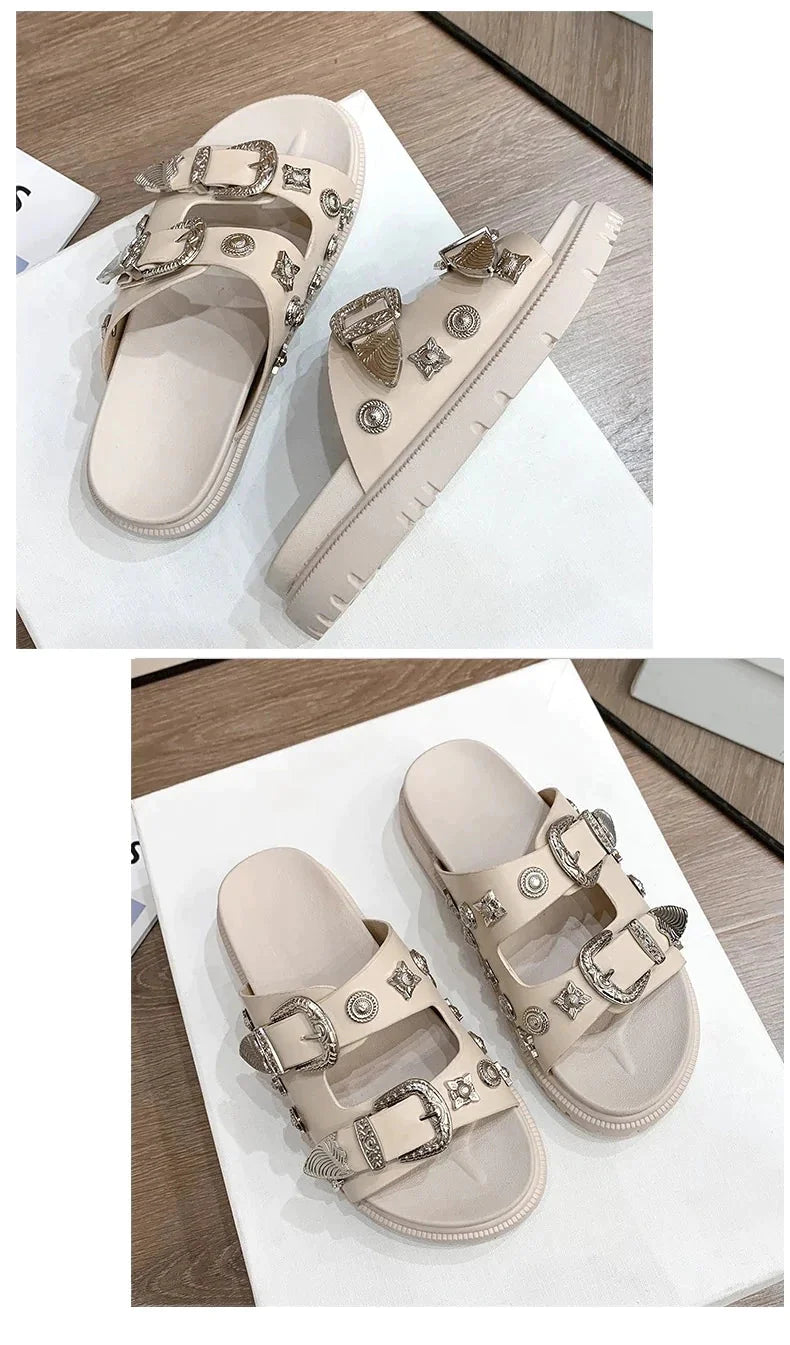 Sandália Feminina Victória - Conforto e Estilo em um Modelo Birken com Detalhes