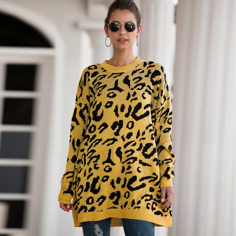 Suéter Feminino Sâmela Inverno - Animal Print Tricô | Conforto e Estilo Selvagem