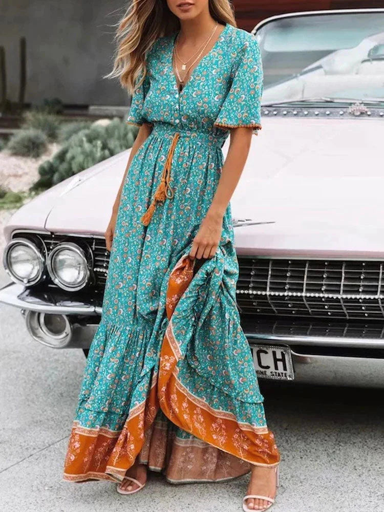 Vestido Feminino Indiano Primavera/Verão: Exótico e Elegante!