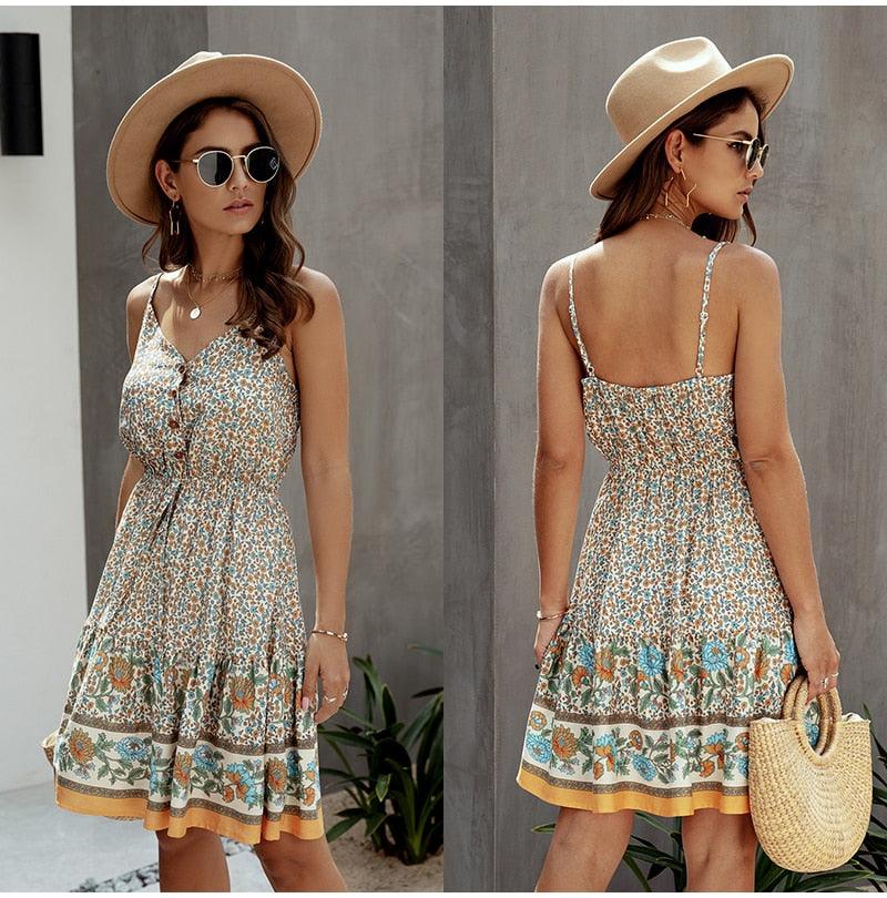 Vestido Feminino Josi Curto Alcinha Estampado Verão