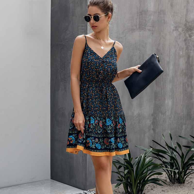 Vestido Feminino Josi Curto Alcinha Estampado Verão