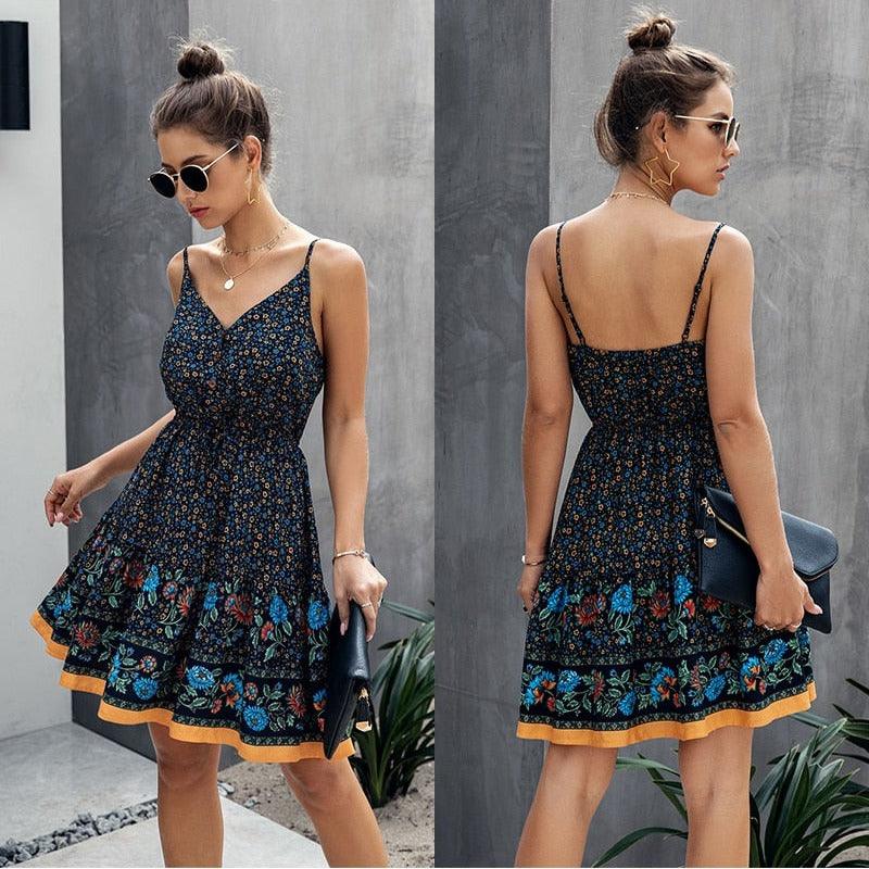 Vestido Feminino Josi Curto Alcinha Estampado Verão