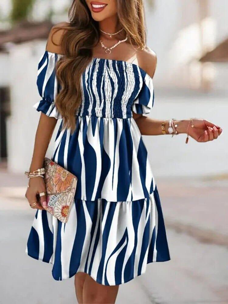 Vestido Feminino Keilla Modelo Curto Ciganinha Estampado Verão