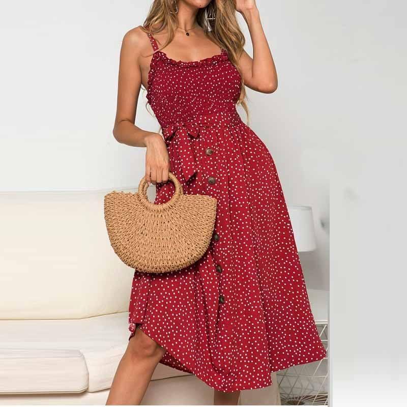 Vestido Feminino Mariah Midi Verão Alcinha Estampado