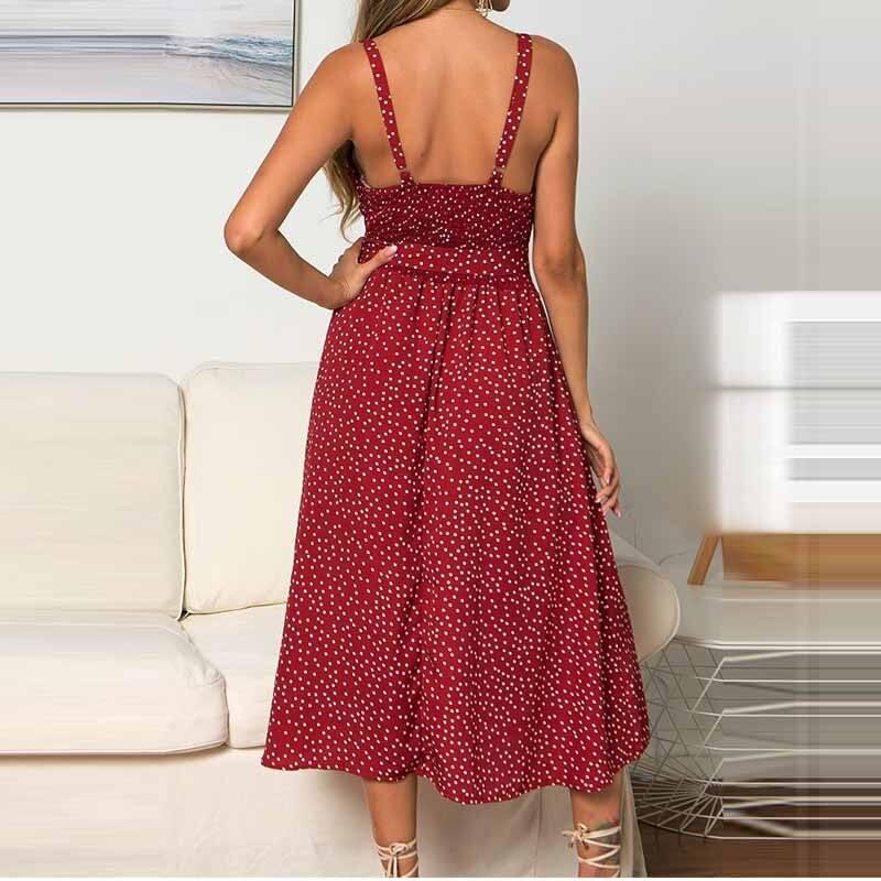 Vestido Feminino Mariah Midi Verão Alcinha Estampado